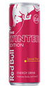 Red Bull energy drink can in winter edition packaging on a white background