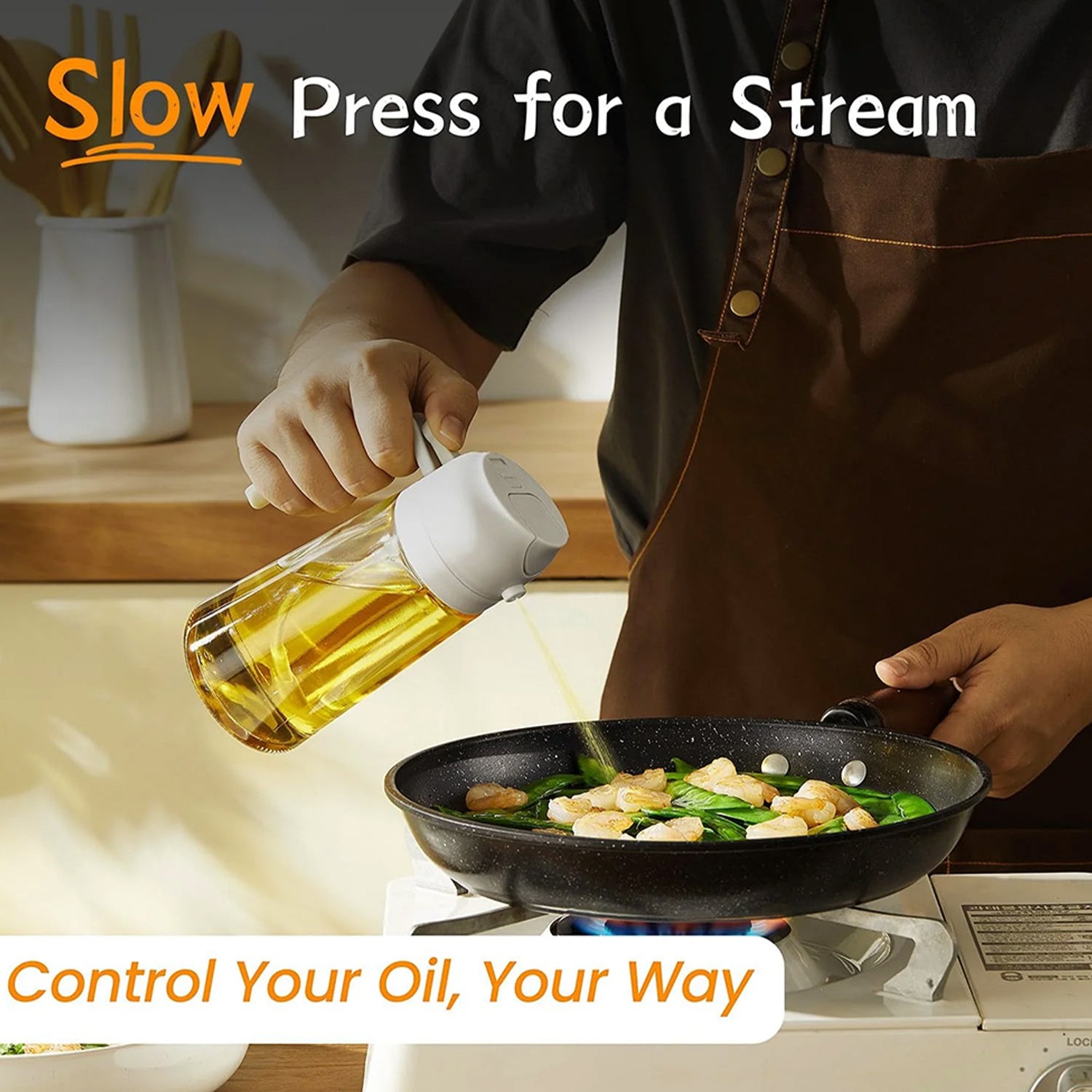 Glass Oil Dispenser Bottle with Measuring Pump | Leakproof & BPA-Free | Perfect for Olive Oil, Vinegar, and Cooking Oils