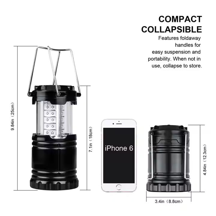 2 Pack Portable Led Camping Lantern Flashlights