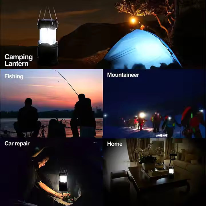 2 Pack Portable Led Camping Lantern Flashlights