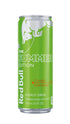 Green Red Bull energy drink can on a white background